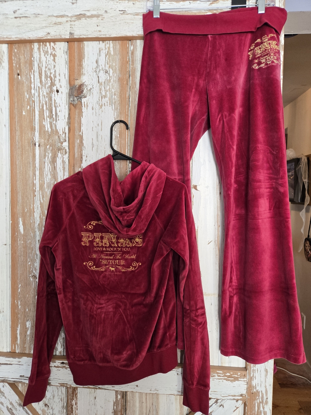 2005 Original Foldover Flare Velour Rock & Roll Set